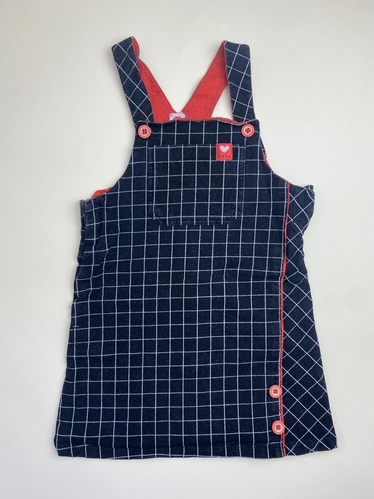 Vestito Salopette Bambina a Quadri