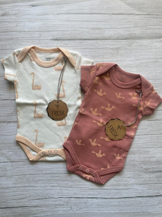 Set 2 Body Neonato Manica Corta 