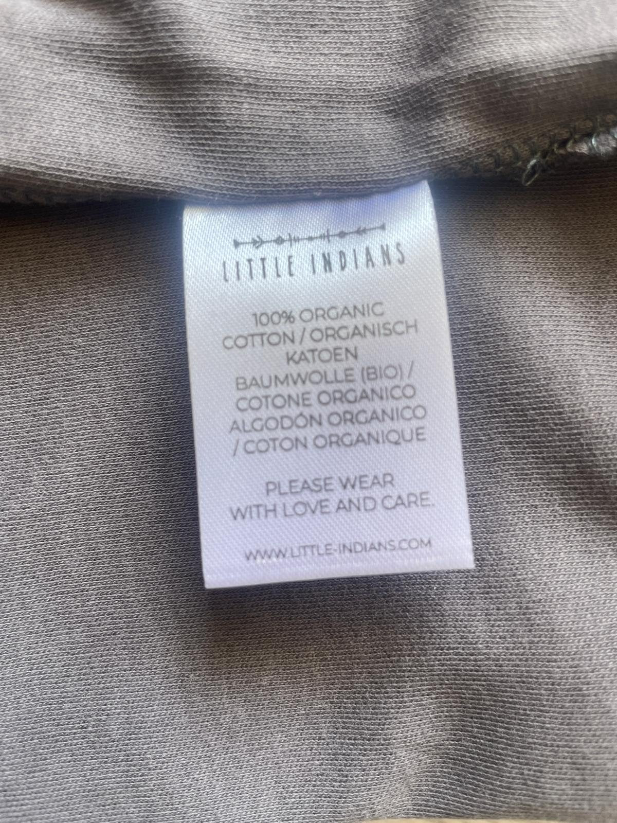 Pantaloni grigi a pois in cotone biologico