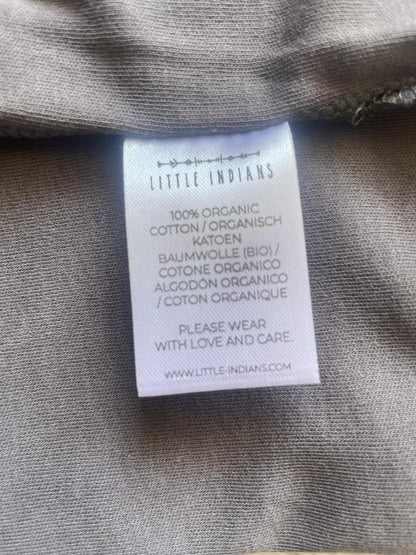 Pantaloni grigi a pois in cotone biologico