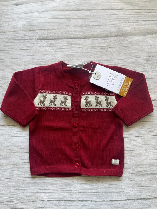 Cardigan per neonato con motivo renne