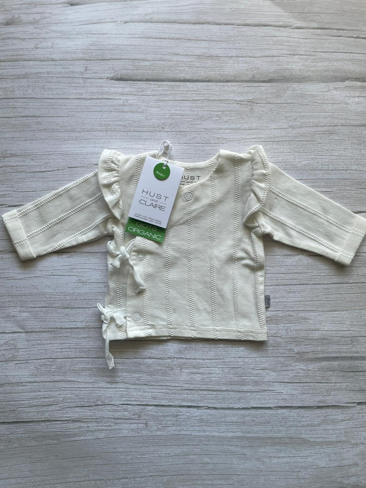 Maglietta incrociata neonato Hust & Claire in cotone biologico