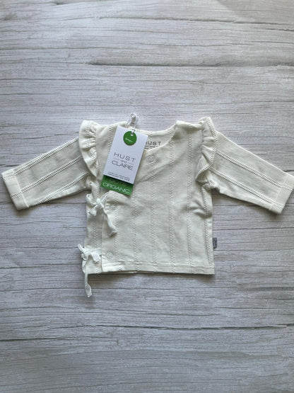 Maglietta incrociata neonato Hust & Claire in cotone biologico