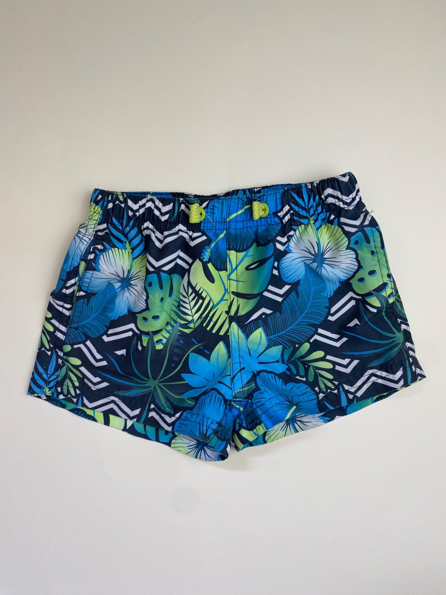 Costume da bagno pantaloncino fantasia tropicale