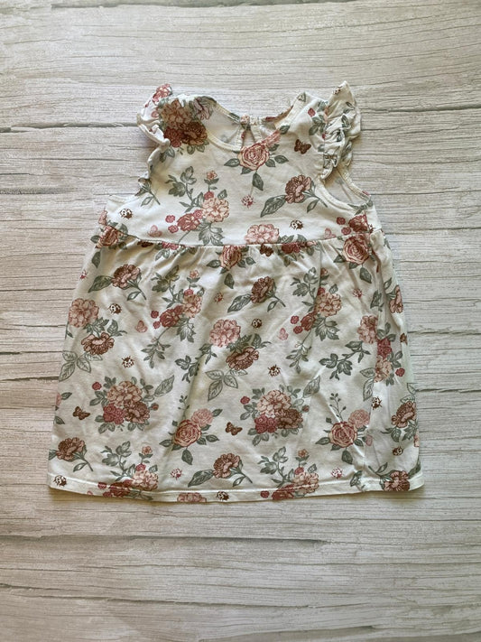 Top Bambina Floreale con Volant