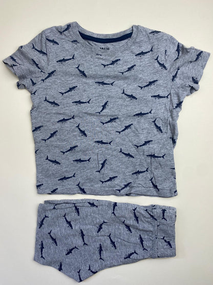 Set Pigiama Corto Bambino con Stampa Squali