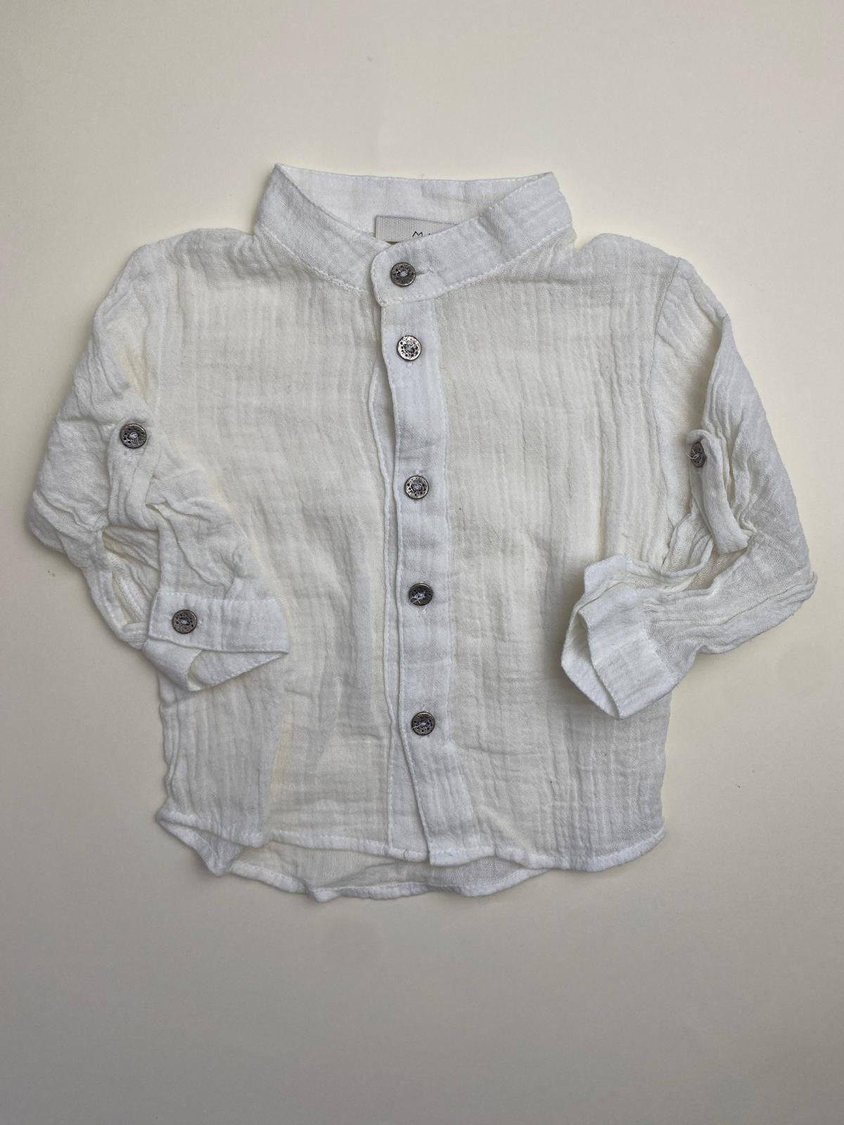 Camicia Bambino Bianca Maniche Lunghe