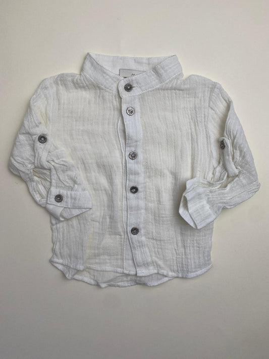 Camicia Bambino Bianca Maniche Lunghe