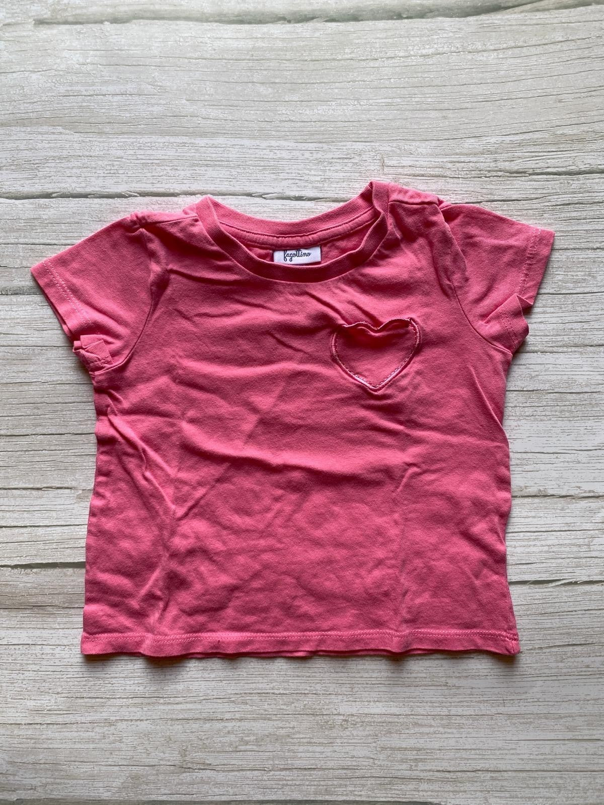 T-shirt Rosa Bambina Maniche Corte