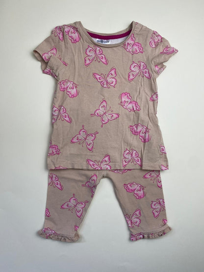 Completo Bambina Maglietta e Legings con Stampa Farfalle