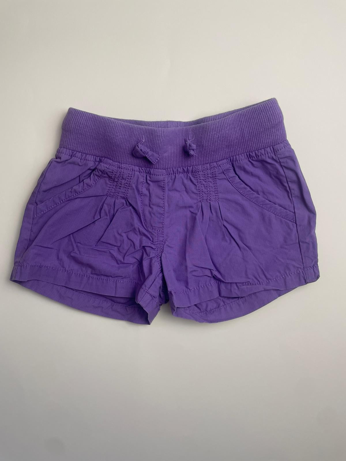 Shorts Bambina Viola con Elastico in Vita