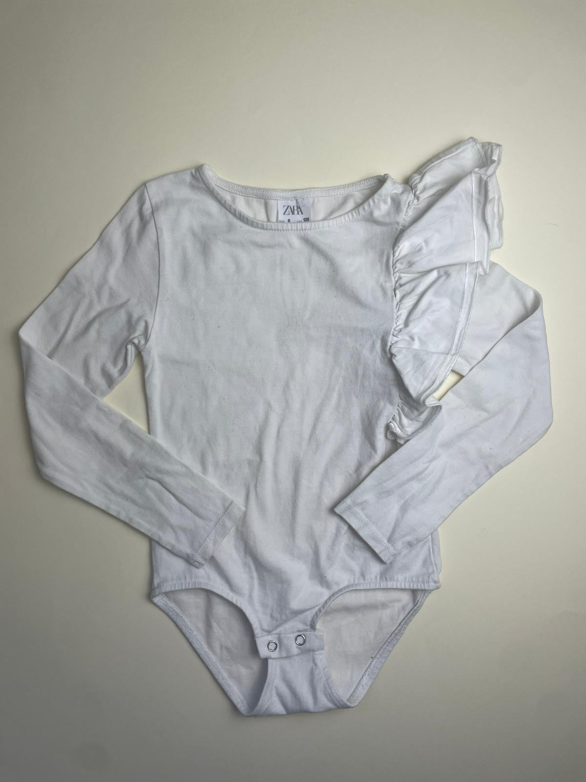 Body neonato Zara bianco con volant