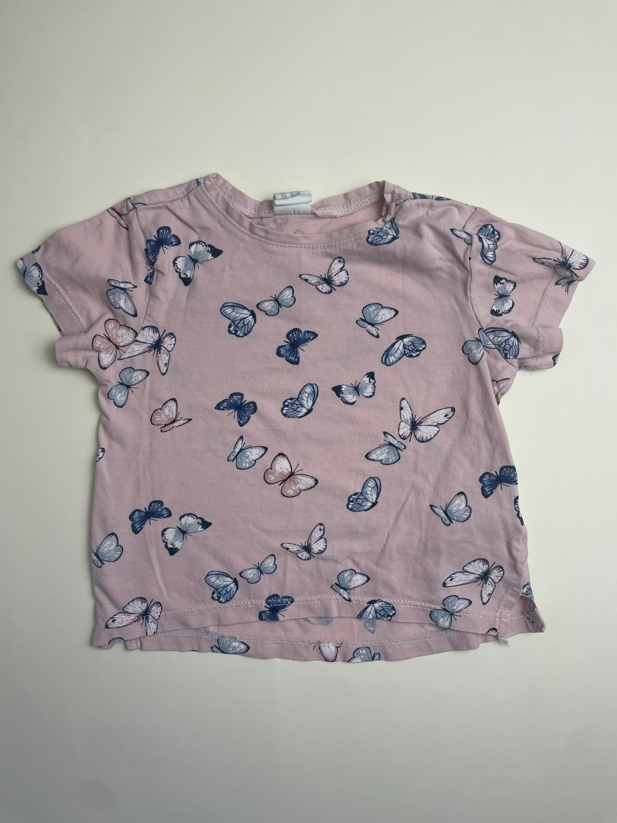 Maglietta Bambina Rosa con Farfalle