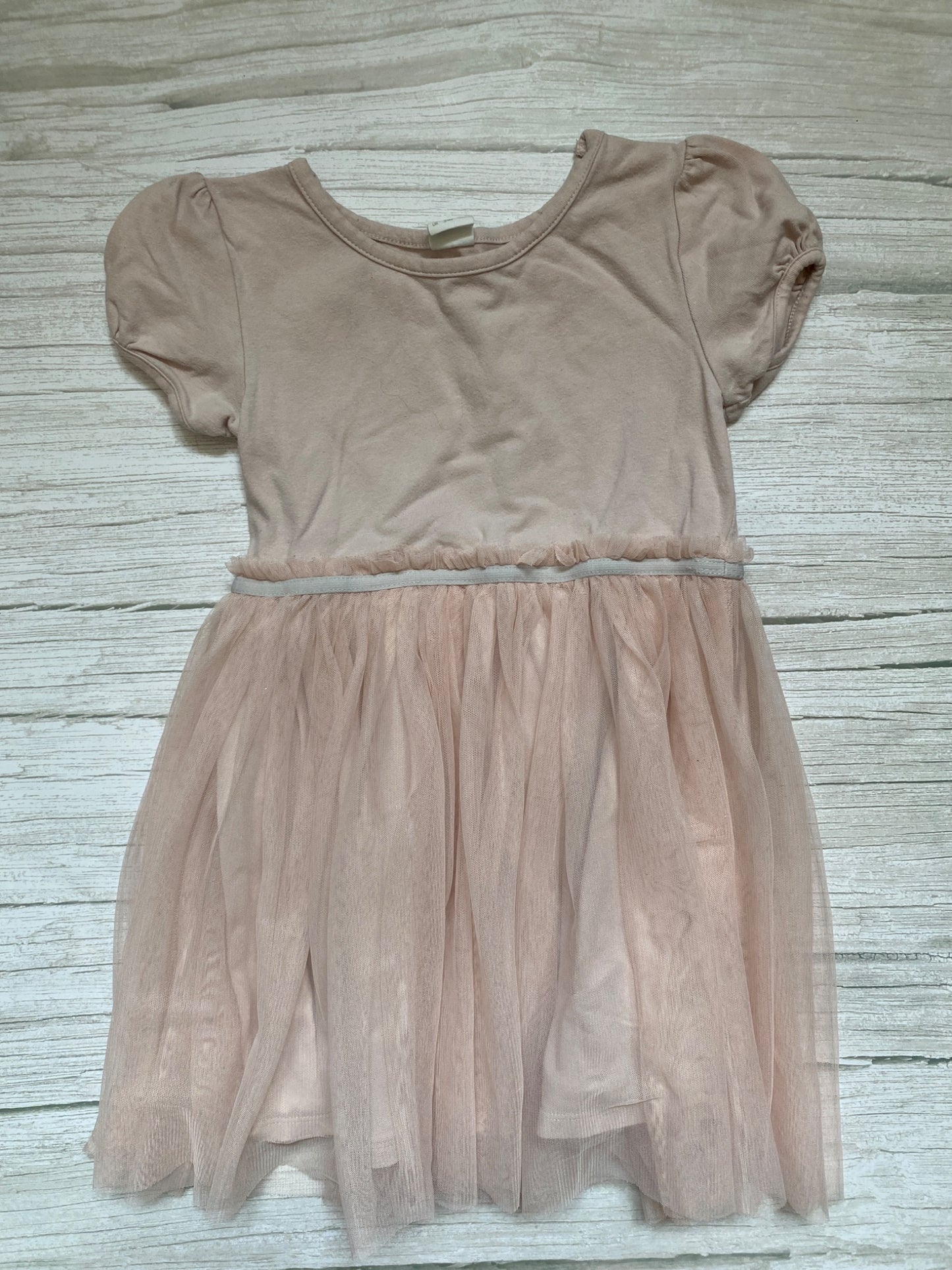Vestito Bambina Rosa Cipria con Gonna in Tulle