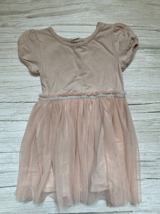 Vestito Bambina Rosa Cipria con Gonna in Tulle