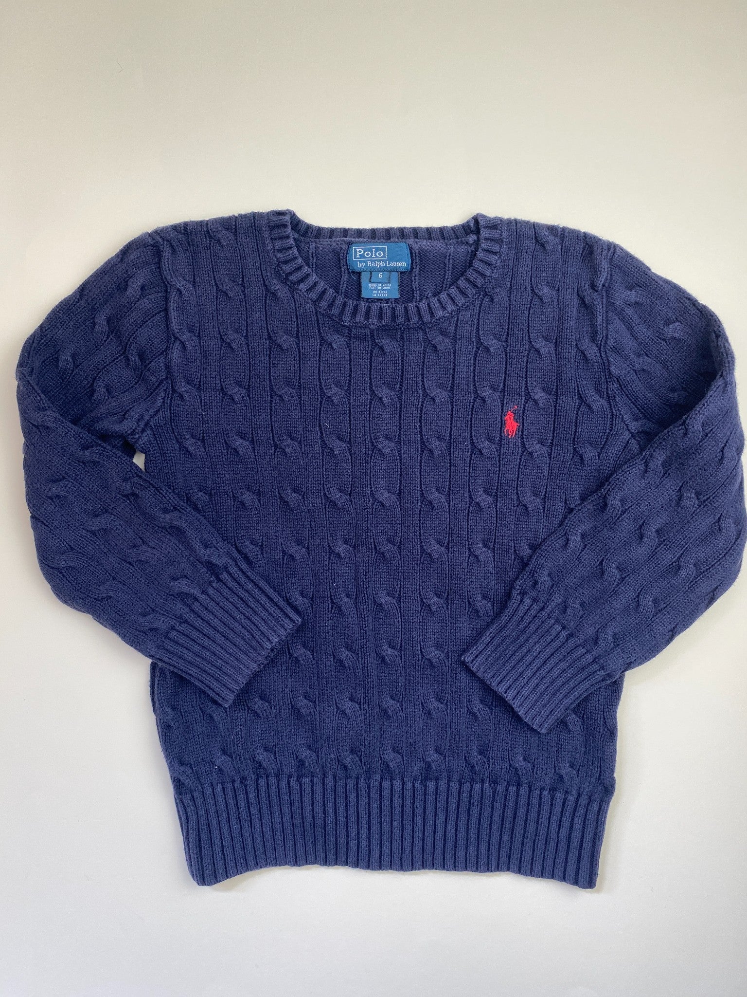 Maglione a trecce blu navy