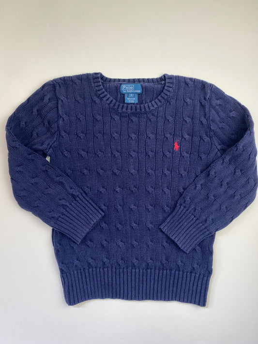 Maglione a trecce blu navy