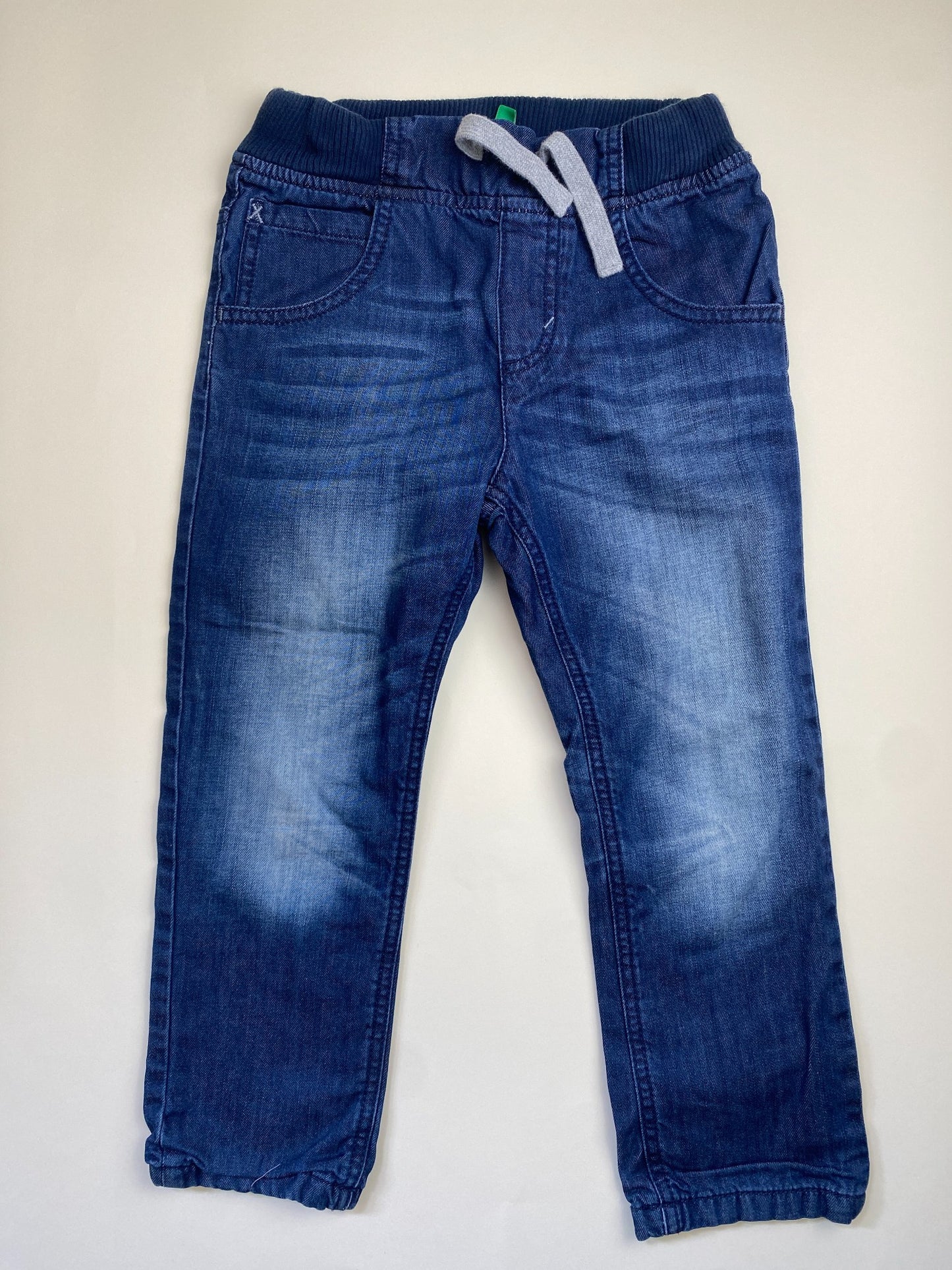 Jeans Bambino Denim Blu con Elastico in Vita