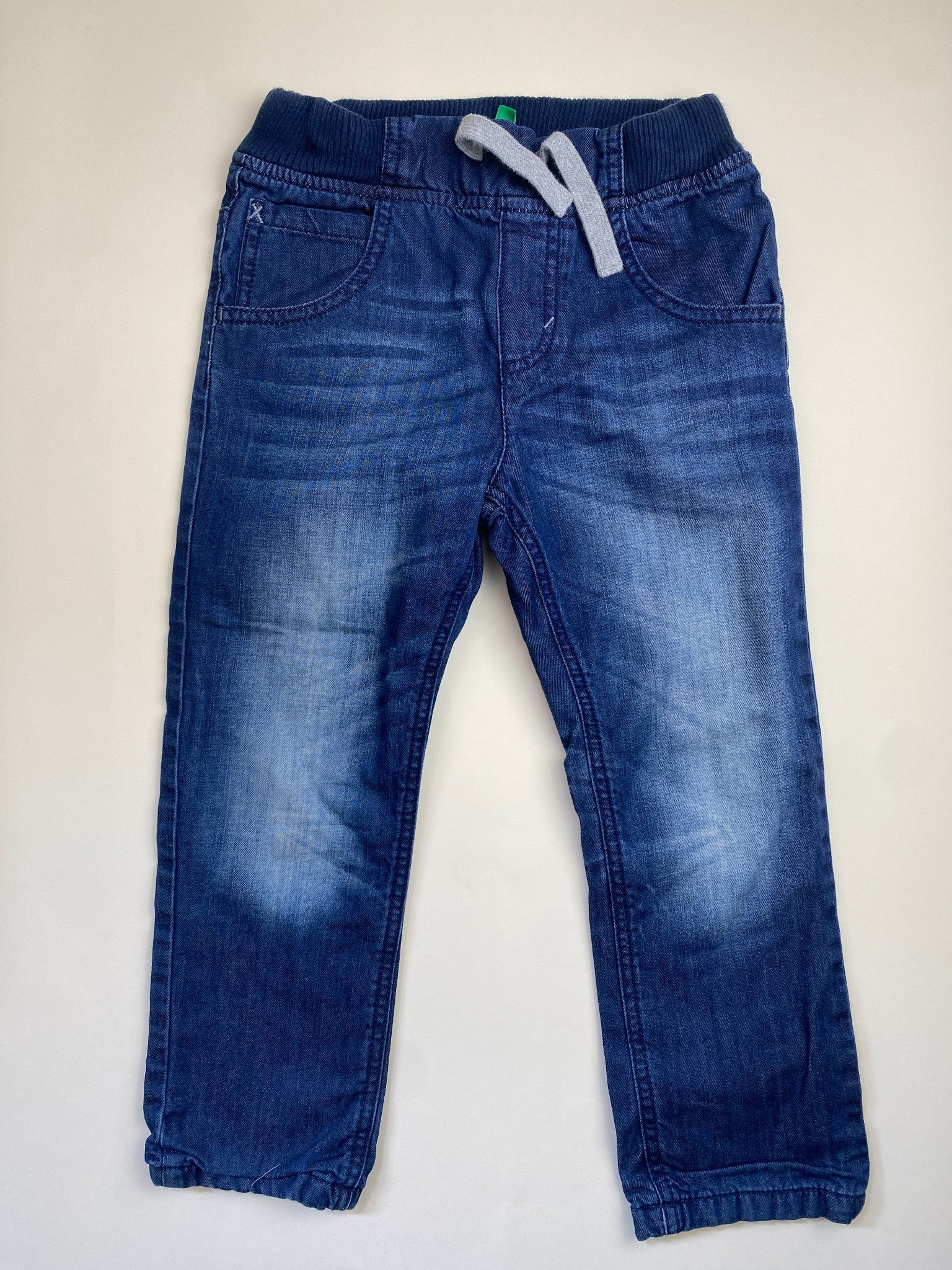 Jeans Bambino Denim Blu con Elastico in Vita