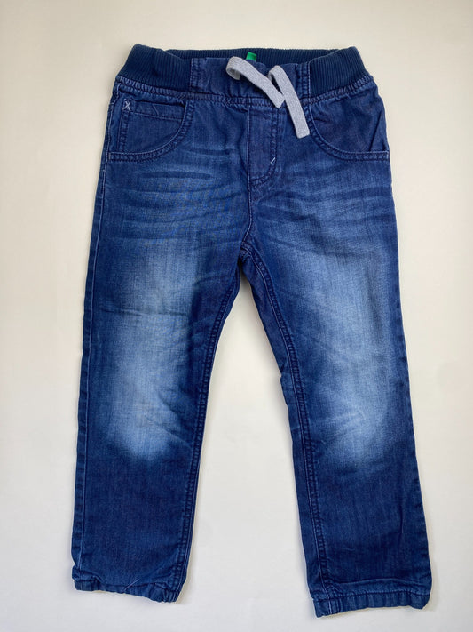 Jeans Bambino Denim Blu con Elastico in Vita