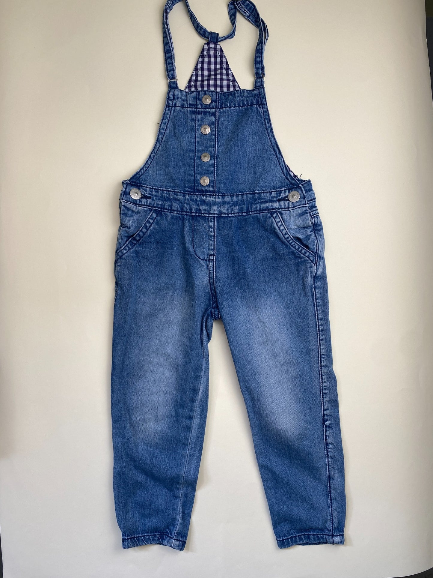 Salopette in denim blu per bambina