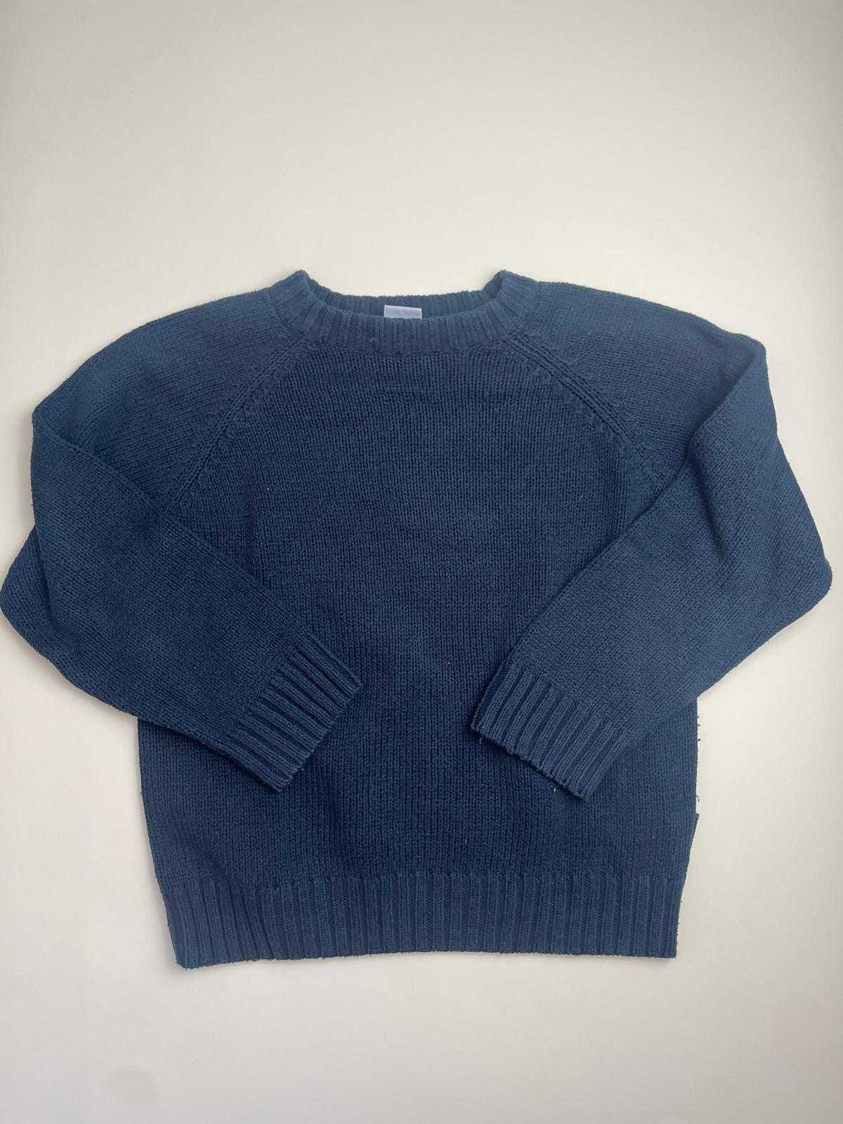 Maglione girocollo in maglia blu navy