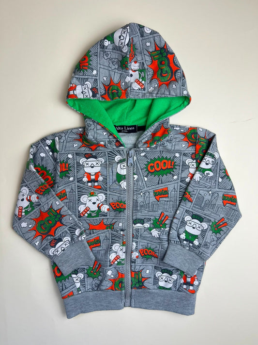 Felpa con cappuccio e zip