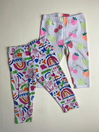 Leggings per bambina con stampe colorate
