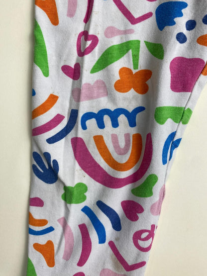 Leggings per bambina con stampe colorate