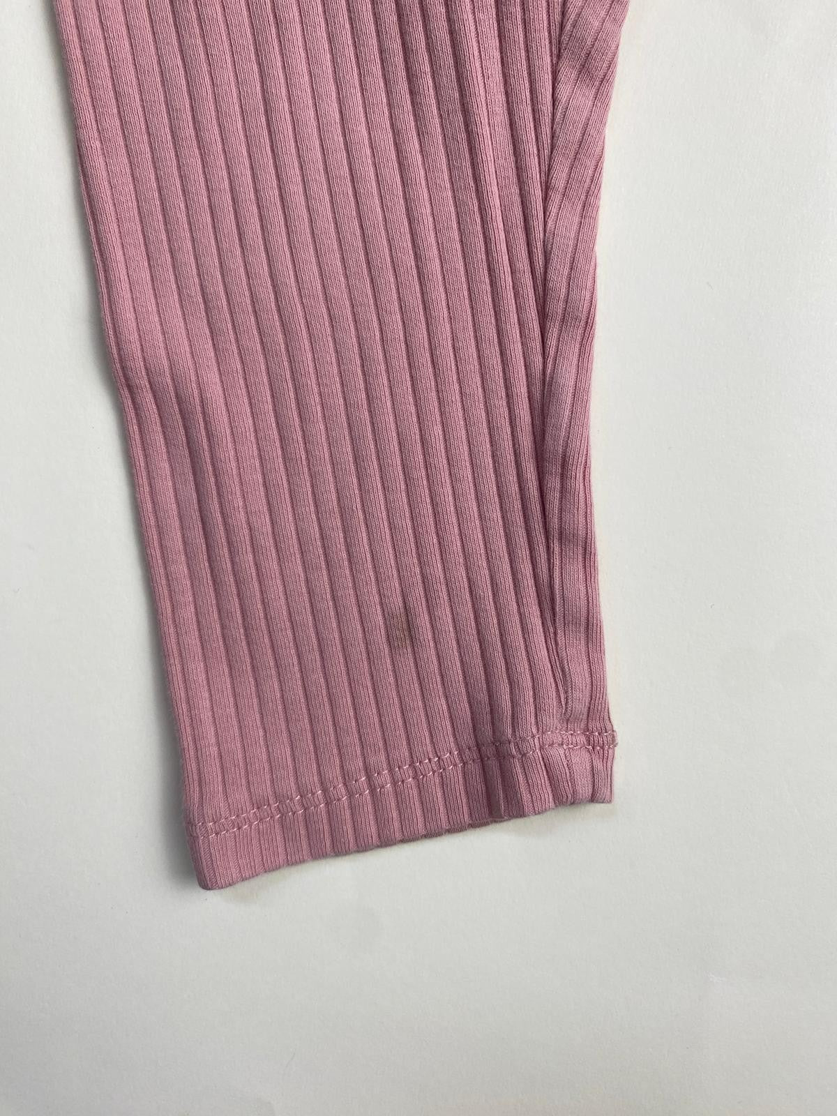 Set 2 Leggings Bambina Rosa e Fantasia Farfalle