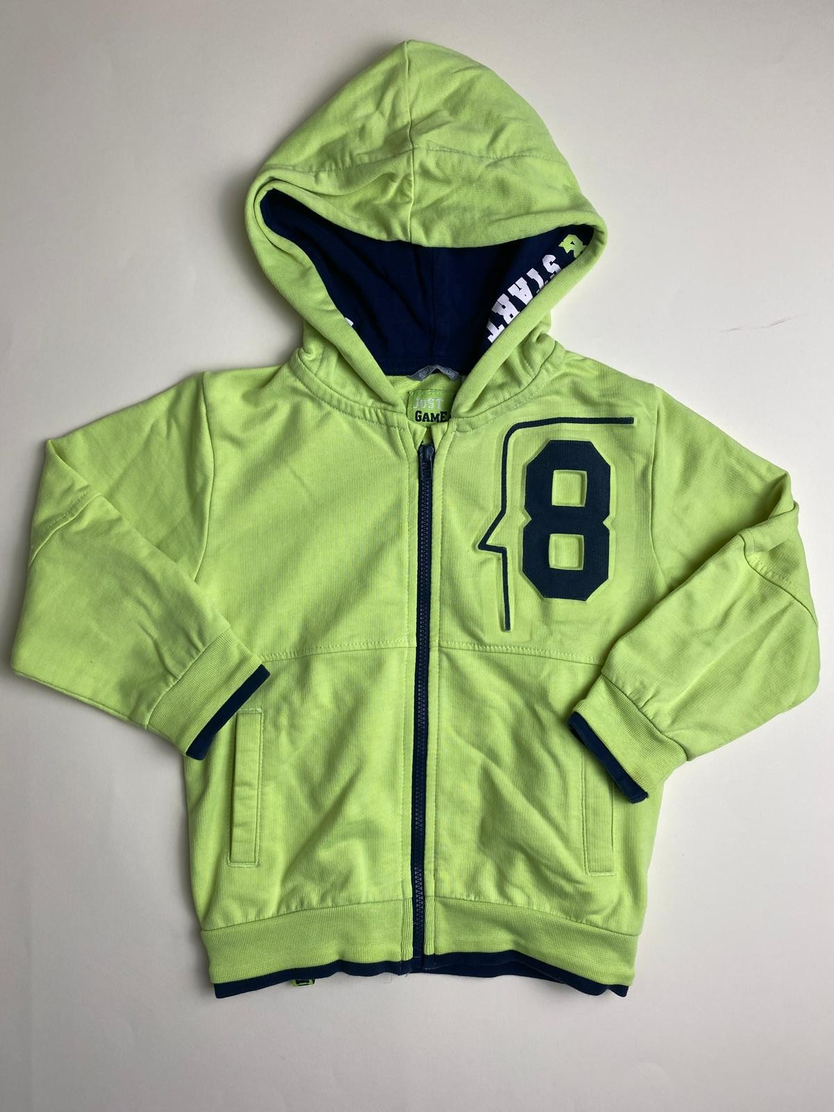Felpa con cappuccio giallo fluorescente