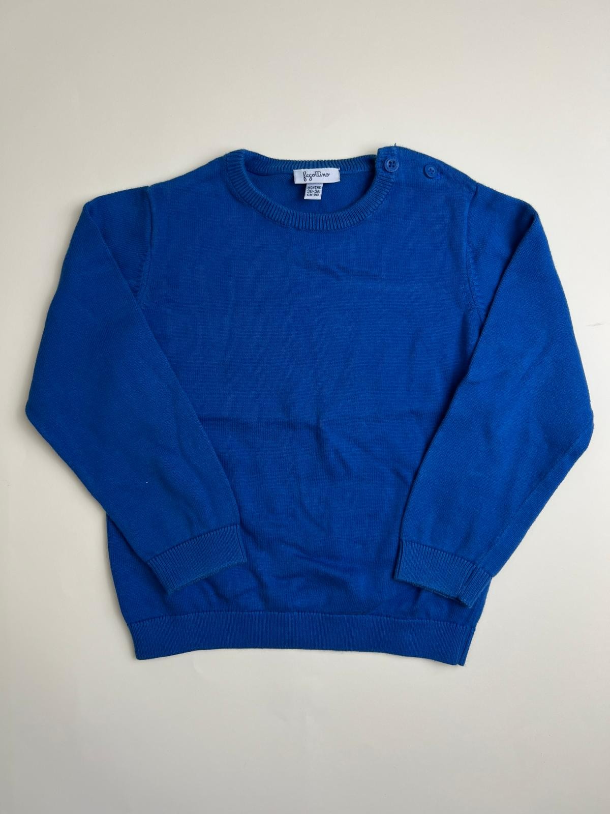 Maglione blu a maniche lunghe 