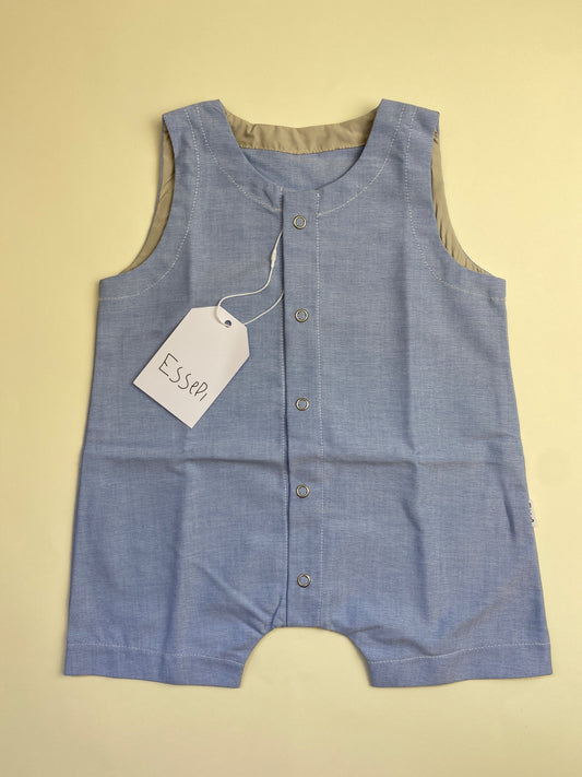Tutina senza maniche in cotone bio