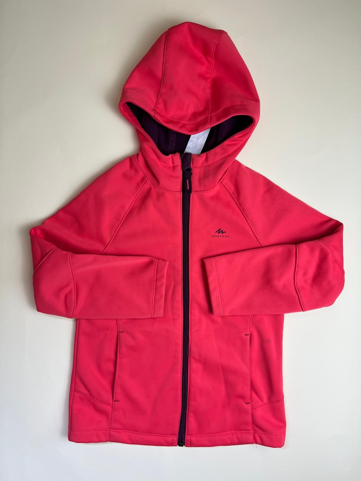 Giacca con cappuccio Quechua rosa