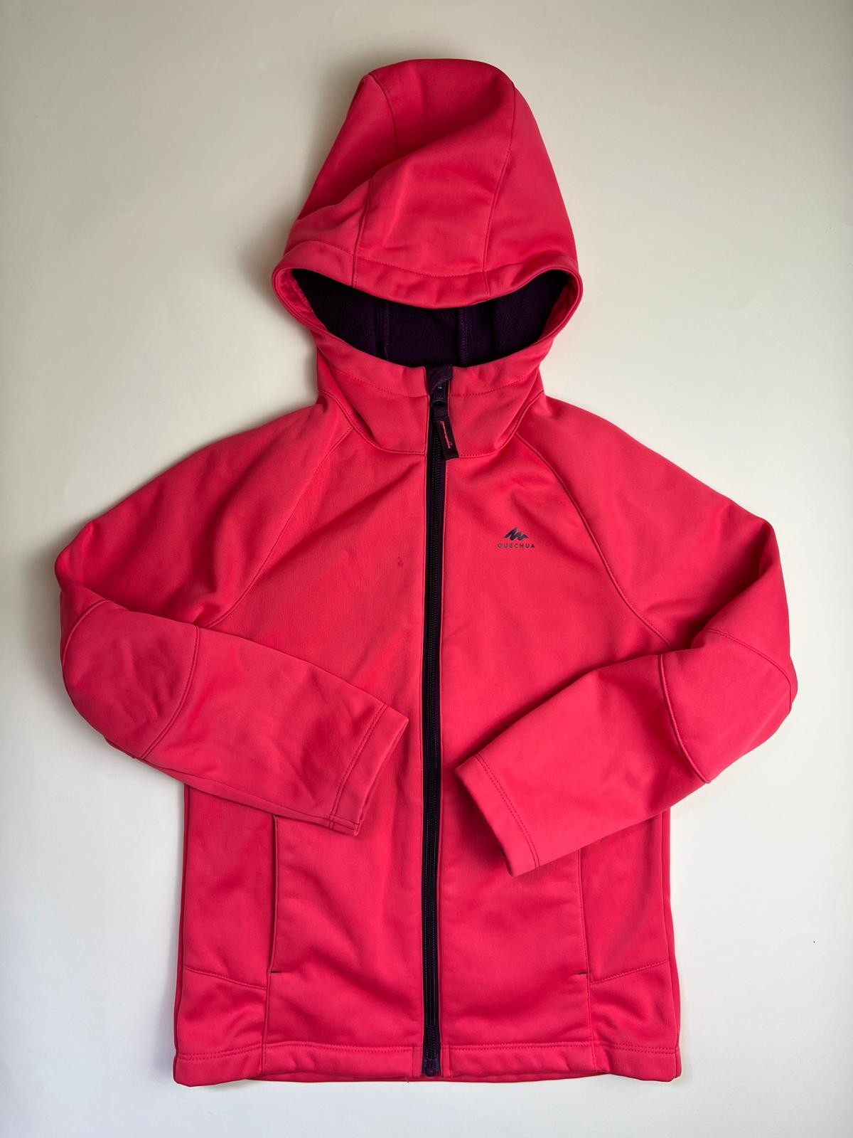 Giacca con cappuccio rosa fucsia