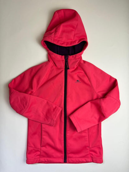 Giacca con cappuccio rosa fucsia