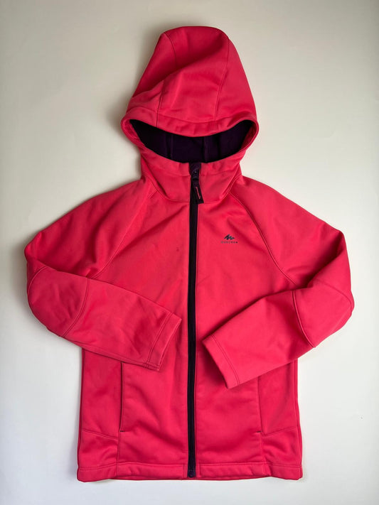 Giacca con cappuccio rosa fucsia