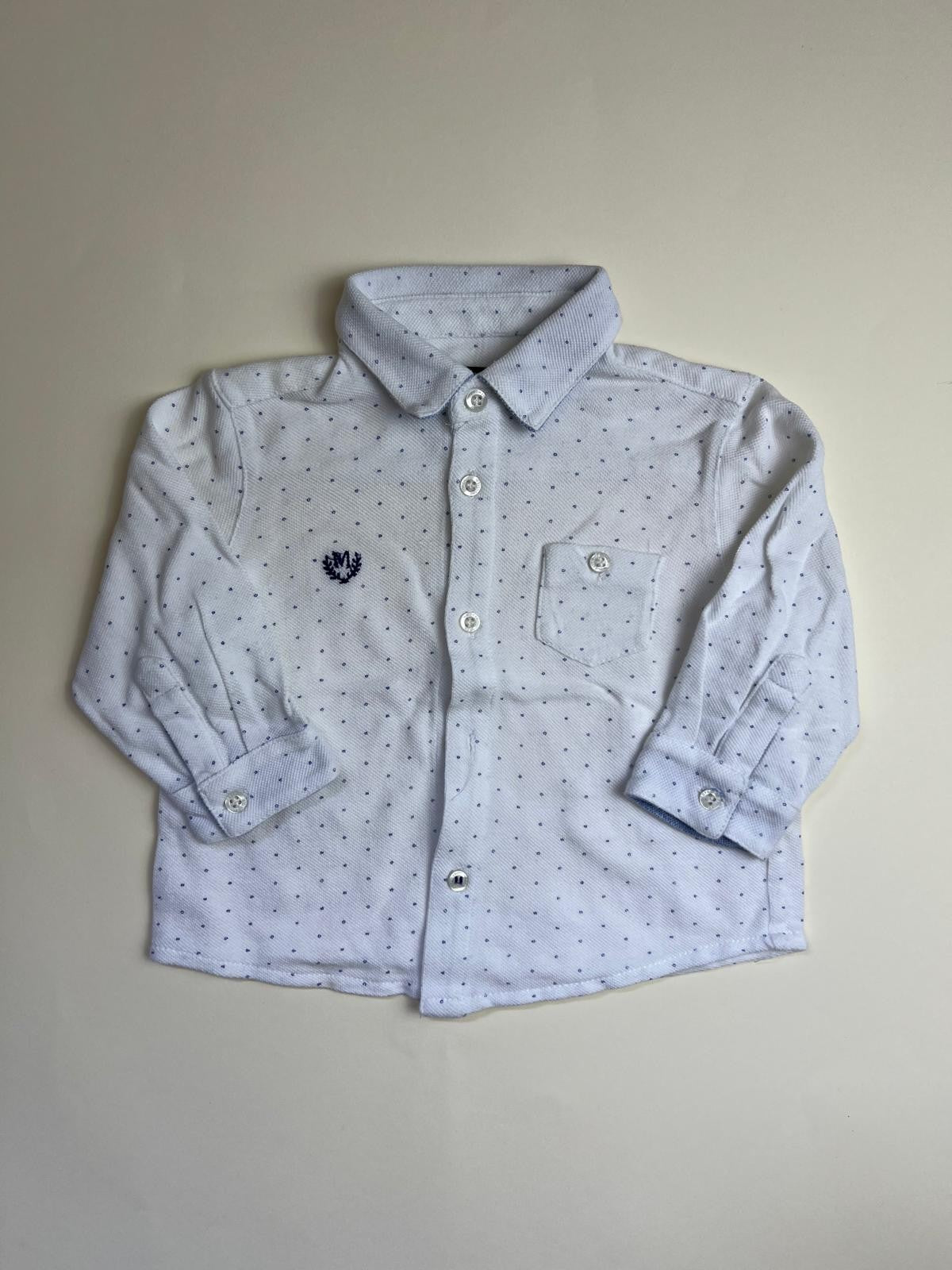 Camicia a maniche lunghe per bambino a pois