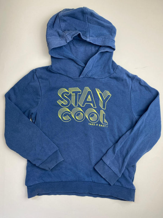 Felpa con cappuccio blu "Stay Cool"