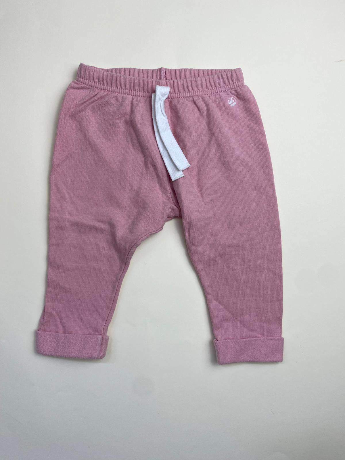 Pantaloni rosa per neonato/bambino con elastico in vita