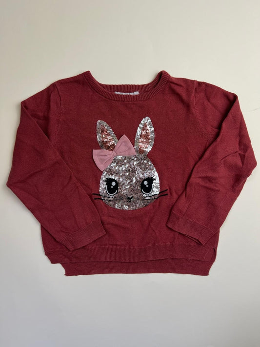 Maglione Bambina Coniglietto Paillettes