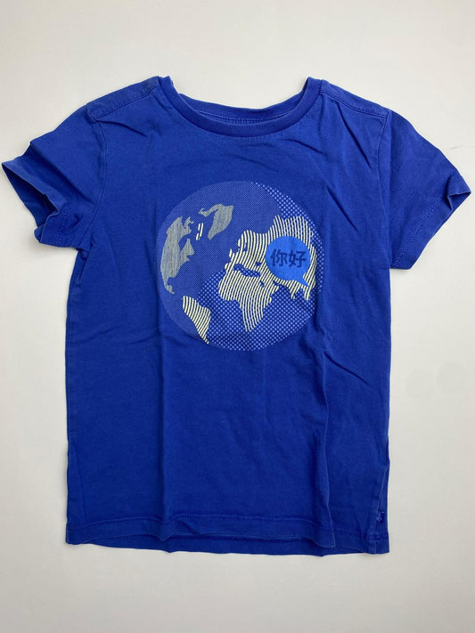 Maglietta blu con stampa 