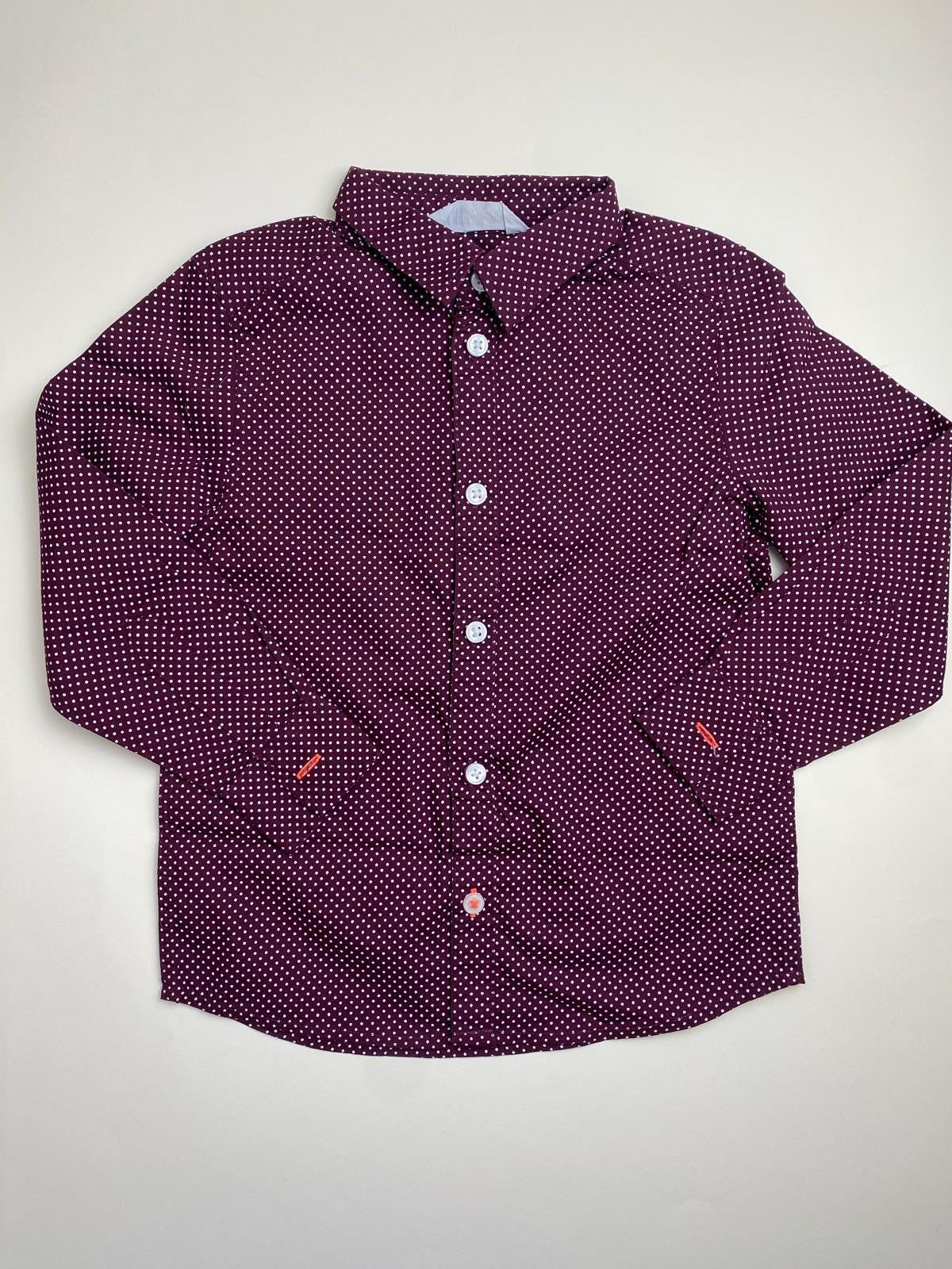 Camicia a maniche lunghe a pois per bambino