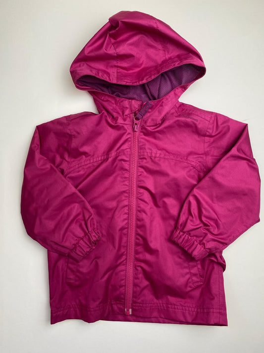 Giacca a vento con cappuccio fucsia per bambini