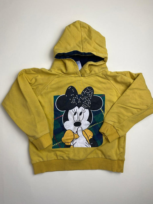 Felpa con cappuccio gialla Minnie Mouse
