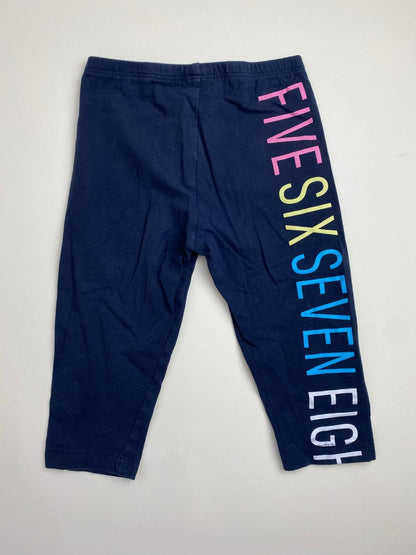 Leggings Capri Bambina Blu Navy 