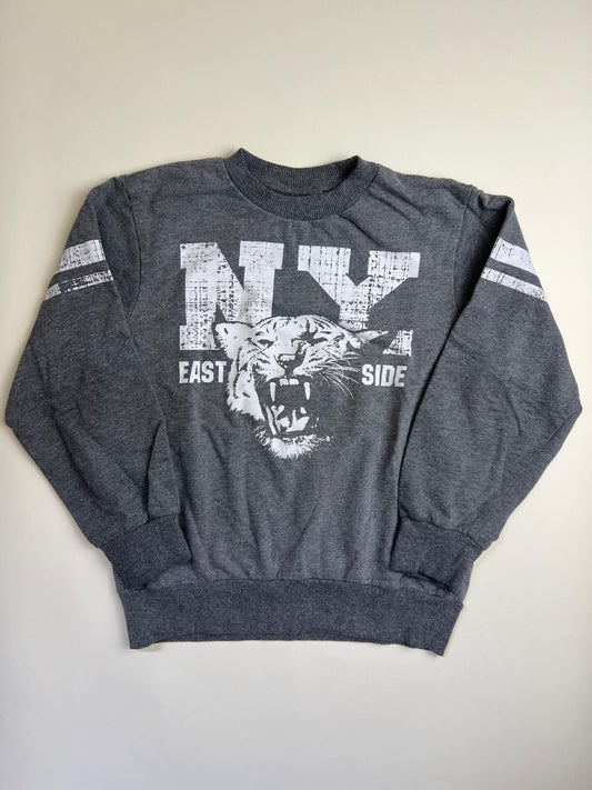 Felpa grigia con stampa NY East Side