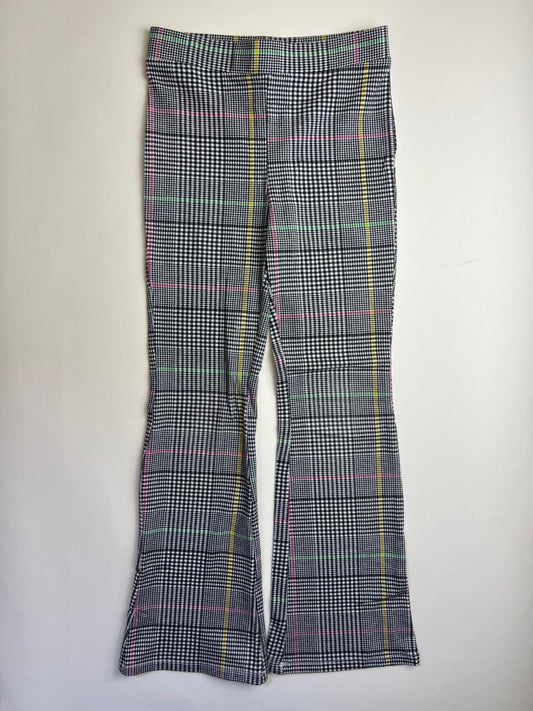Leggings a zampa scozzesi con dettagli colorati