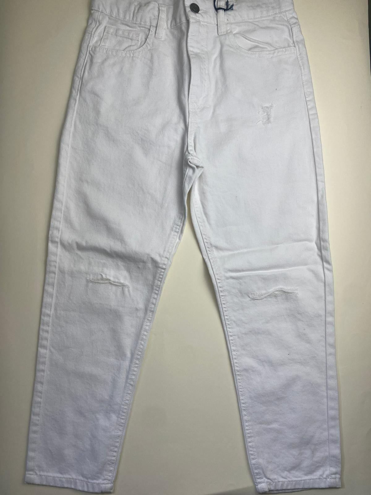 Jeans Bianchi con Strappi