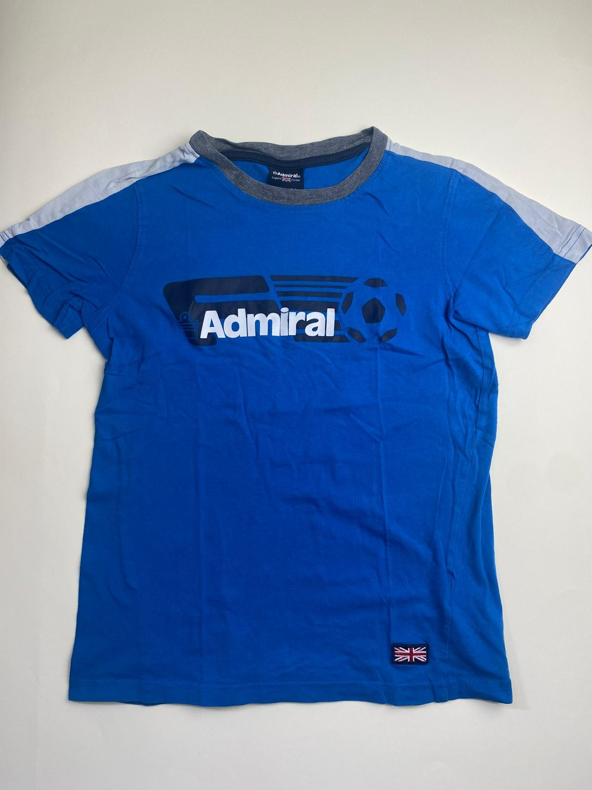 Maglietta Admiral blu con stampa calcio